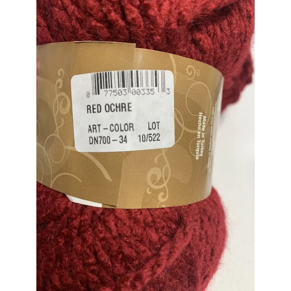 2 Skeins Premier Yarn Deborah Norville Serenity Chunky DN700-34 Red Ochre 109 Yd